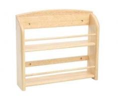 T&G Woodware Scimitar - Mensola portaspezie da Parete a 2 Livelli per 12 contenitori, con Viti per Fissaggio