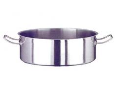 PADERNO 12009-32 Casseruola Bassa, Due Maniglie, in Acciaio Inox, 32 cm