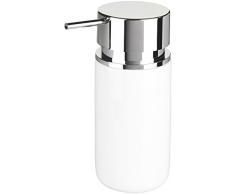 Wenko Silo Dispenser di sapone ceramica, ceramica, Bianco, 10 x 6.2 x 16.5 cm