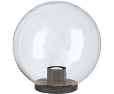 Velamp Sfera APOLUX SPH405 Lampione per Esterno, 400mm, Attacco E27, Compatibile LED, Impermeabile IP44, per Giardino, parchi, condomini, terrazzi