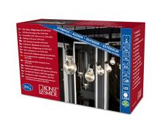 Konstsmide 2399-100 - Sistema di illuminazione LED da esterni, 80 bulbi colore bianco caldo + 10 trasparenti / 24 V/cavo nero