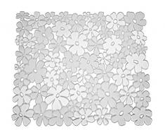 InterDesign Blumz Tappetino lavello, Tappetino proteggi lavandino di misura standard in plastica PVC, trasparente