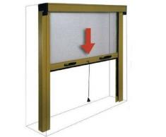 IRS ZV06114017062 Zanzariera avvolgibile Verticale, Alluminio, Bronzo, 1