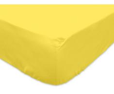 Lenzuolo con angoli JERSEY cotone 90 x 190 cm Giallo diSoleil dOcre