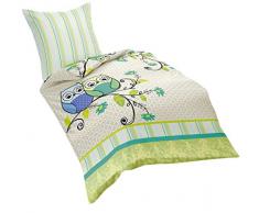 fleuresse, Set Biancheria da letto, Verde (Grün), 135 x 200 cm