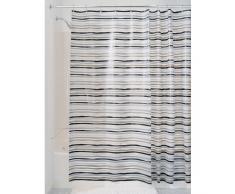 InterDesign Stripz Tenda Doccia, Vinile, Nero, 180x0.2x200 cm
