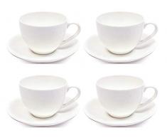 Maxwell & Williams Cashmere Set Tazza da tÃ¨ e piattino, Porcellana Fine Bone China