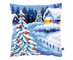 Vervaco PN 0154633Â Drive Confezione per Punto Croce Cuscino vorgedruckt, Cotone, Bianco, 40Â x 40Â x 0,3Â cm