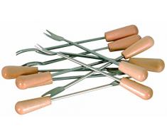 MSV Forchettine da Cocktail in Confezione da 10, Colore: Argento