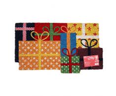 JVLÂ âÂ Festive Regali di Natale a Forma di Lattice zerbino in Fibra di Cocco, 40Â x 70Â cm, Multicolore