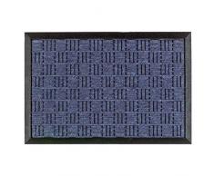Laroom Zerbino Benvenuto A Nuestro Nido - Blu, 40x70 Cm, In Juta Con Base Antiscivolo