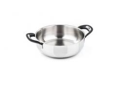 Barazzoni Silicon PRO Acciaio Tegame Due Manici, Acciaio Inox 18/10, Diametro cm 24, Litri 2.7 Made in Italy
