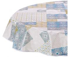 CALITEX - Tovaglia in Tela Cerata Mirano, 140 cm, Colore: Blu