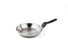 Barazzoni Le Inoxidabili Padella Ã¸24cm in Acciaio Inox 18/10, Argento, 24 cm, 4 unitÃ 