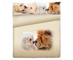 Gabel Planet Life Doggy Completo Lenzuolo Copriletto, 100% Cotone,, Singolo, 80 x 190 cm