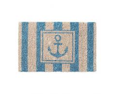 Relaxdays Zerbino per Ingresso in Fibra di Cocco, PVC, motivo Hello, Multicolore, 40x25cm