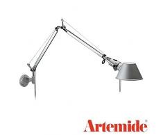 Artemide Tolomeo Lampada da Parete LED, Alluminio, A004800+A025150
