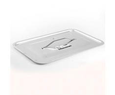 Pentole Agnelli ALMA183B55 Coperchio Rettangolare Piano Angoli Tondi per Art. 150/151 Spessore 3 Millimetri, Diametro 55X36 Cm