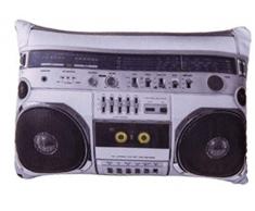 OOTB Cuscino decorativo Retro Radio, 25 x 35 cm