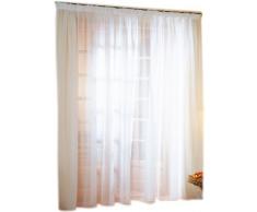 Linder 0390/10/344 - Tenda in Poliestere e Lino, 420 x 240 cm, Colore: Bianco