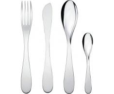 Alessi WA10S24 Eat.it Servizio di Posate, Acciaio Inossidabile 18/11, Set di 24 Pezzi, 24 pz