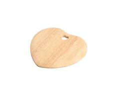 T&G Woodware Colonial Home - Tagliere a Forma di Cuore, in Legno di Albero della Gomma, con tagliapasta a Cuore, 250 x 235 x 15 mm