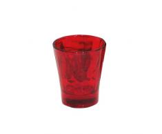 Bormioli Rocco Red Collection Diamond Set 6 Bicchieri Liquore cl 8, Rosso, 6 cm, 6 unitÃ
