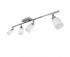 Wohnling Letizia H06 Applique G9, 3 W, Argento, 4 Spots