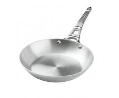 De Buyer Industries 3750.28 - Padella rotonda in acciaio INOX, 28Â cm