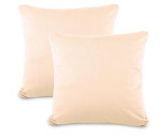 aqua-textil Classic Line Federa Set da 2 Cerniera Cotone 80 x 80 cm Ãcru