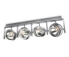 Philips Lighting Fast Barra Spot con 4 Luci, Lampadina Inclusa, Grigio