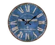 Molhome Vintage Orologio da Parete, Legno, Multicolore, 34 x 34 x 4 cm