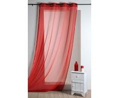 Lovely Casa R61290004VL Lisa - Tenda in Cotone, 135 x 260 cm, Colore: Rosso