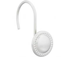 AmazonBasics - Ganci per tenda da doccia, con sfere in rilievo, in nichel, 9 UnitÃ 