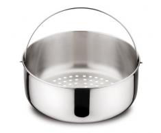 Lagostina Accessorio per Pentola a Pressione Cestello Cuocivapore, Acciaio Inox, Diametro 18.5 cm per Capacità 7 Litri