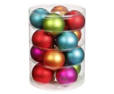 Inge-glas 1558D004 Millefiori Mix - Palline Natalizie, 75 mm, Barattolo da 16, Colore: Multicolore