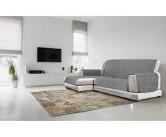 Italian Bed Linen Copridivano Antiscivolo Comfort con Penisola, Grigio Scuro, 190 cm