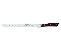 Arcos Serie Natura - Coltello Prosciutto - Acciaio Inossidabile Forgiato Nitrum 250 mm - Manico Legno di Palissandro Colore Marrone