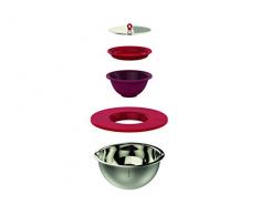 Terraillon 13866Â Kit Ciotola frullatore Premium, Acciaio Inossidabile, Rosso, 27Â x 27Â x 15,5Â cm