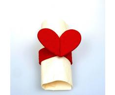 Deko und Band portatovagliolo in FeltroÂ âÂ Cuore RossoÂ âÂ 12Â PezziÂ âÂ 56004Â 30