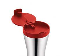 Alessi Caffa Travel Mug, Resina Termoplastica Rosso, Acciaio Inossidabile 18/10, 18 x 9.7 x 10
