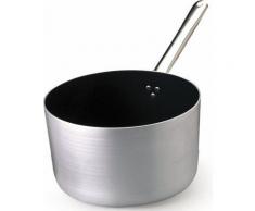 Pentole Agnelli ALSA105S18 Casseruola Alta con Manico, Alluminio, Argento, 18 cm
