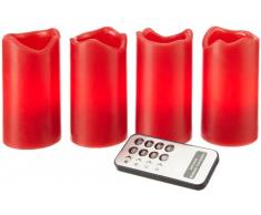 Best Season, Set 4 candele dellAvvento a LED, 10 x 5 cm