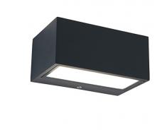 Lutec Gemini Lampada da Esterno a LED Integrato, 20 watts, Grigio Antracite, 8.5 x 10 cm, solare