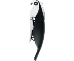 Alessi AAM32 B Parrot Cavatappi per Vino di Design, in Alluminio Pressofuso e PC, Nero