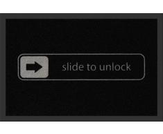 Empire Merchandising GmbH, 623621, Zerbino in Polipropilene, Motivo: Barra per sbloccare Il Telefono, con Scritta: Slide to Unlock, 60 x 40 cm, Multicolore (Bunt)