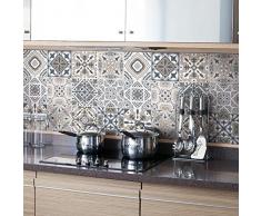 Stickers Adesivi Piastrelle | Sticker Adesivo Piastrelle di CementoÂ âÂ Mosaico Piastrelle da Parete Bagno e Cucina | Piastrelle di Cemento Adesivo da PareteÂ âÂ azulejos 10Â x 10Â cmÂ âÂ 24Â Pezzi