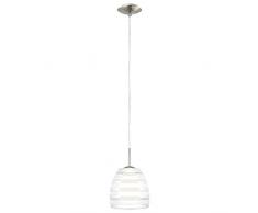 EGLO FARGO lampada a sospensione Supporto flessibile Argento, Trasparente, Bianco E27 60 W LED A,A+,A++,B,C,D,E