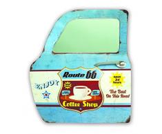 ZEP Piano Cottura Decorazione Specchio Pittsburgh 42Â x 47Â cm, Metallo, Blu, Rosso, Giallo, Bianco, 47Â x 42Â x 8Â cm