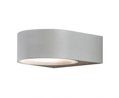 Konstsmide Teramo 7510-300 - Lampada da Parete 17x18,5x7 cm (BxPxH), 1 x 40 W, IP44, in Alluminio Laccato, Colore: Grigio